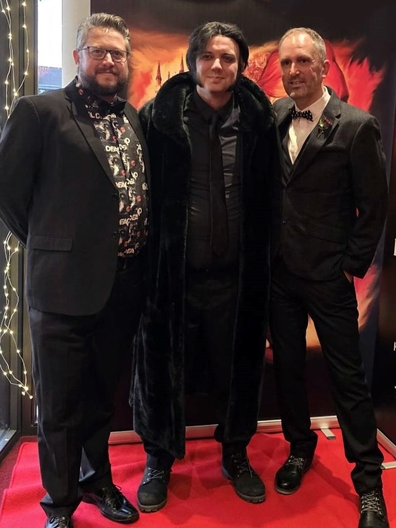 Nathan Head with Kurt Dirt and Jason Impey at the premiere